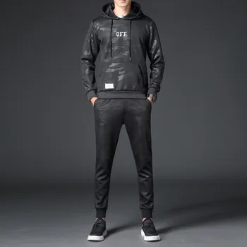 Men's autumn long sleeved hooded sweater, suit fashion casual sportswear two piece set
Men's autumn long sleeved hooded sweater, suit fashion casual sportswear two piece set