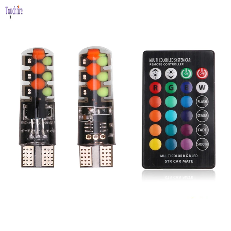 2PCS T10 W5W 194 LED Car Bulbs RGB With Remote Controller Strobe Atmosphere Lights Colorful 12V Dropshipping for BMW/Ford Volvo
2PCS T10 W5W 194 LED Car Bulbs RGB With Remote Controller Strobe Atmosphere Lights Colorful 12V Dropshipping for BMW/Ford Volvo