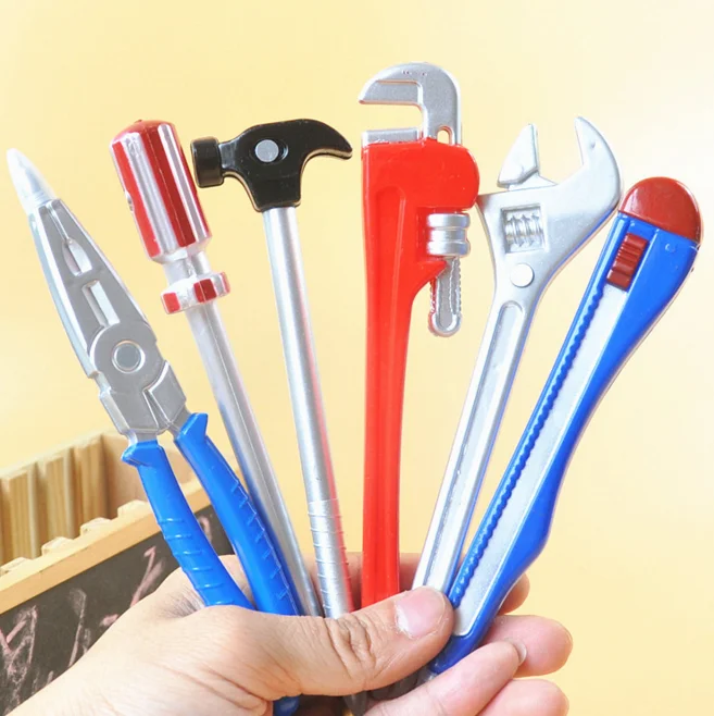 2Pcs/set Cute Simulation Hardware Tools Vise Hand Knife Hammer Creative Ballpoint Pens Quality Pen Office School Supplies
2Pcs/set Cute Simulation Hardware Tools Vise Hand Knife Hammer Creative Ballpoint Pens Quality Pen Office School Supplies