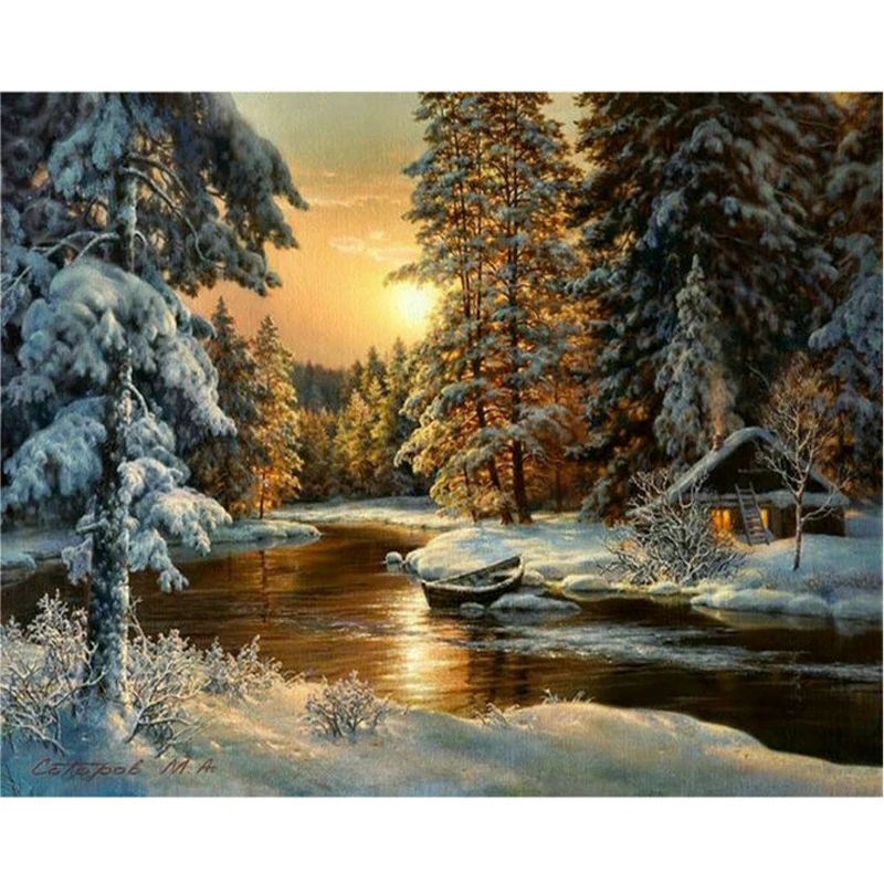 DIY Diamond Painting Cross Stitch winter sunset landscape round rhinestone mosaic Picture 5D diamond embroidery snow tree ico XU
DIY Diamond Painting Cross Stitch winter sunset landscape round rhinestone mosaic Picture 5D diamond embroidery snow tree ico XU
