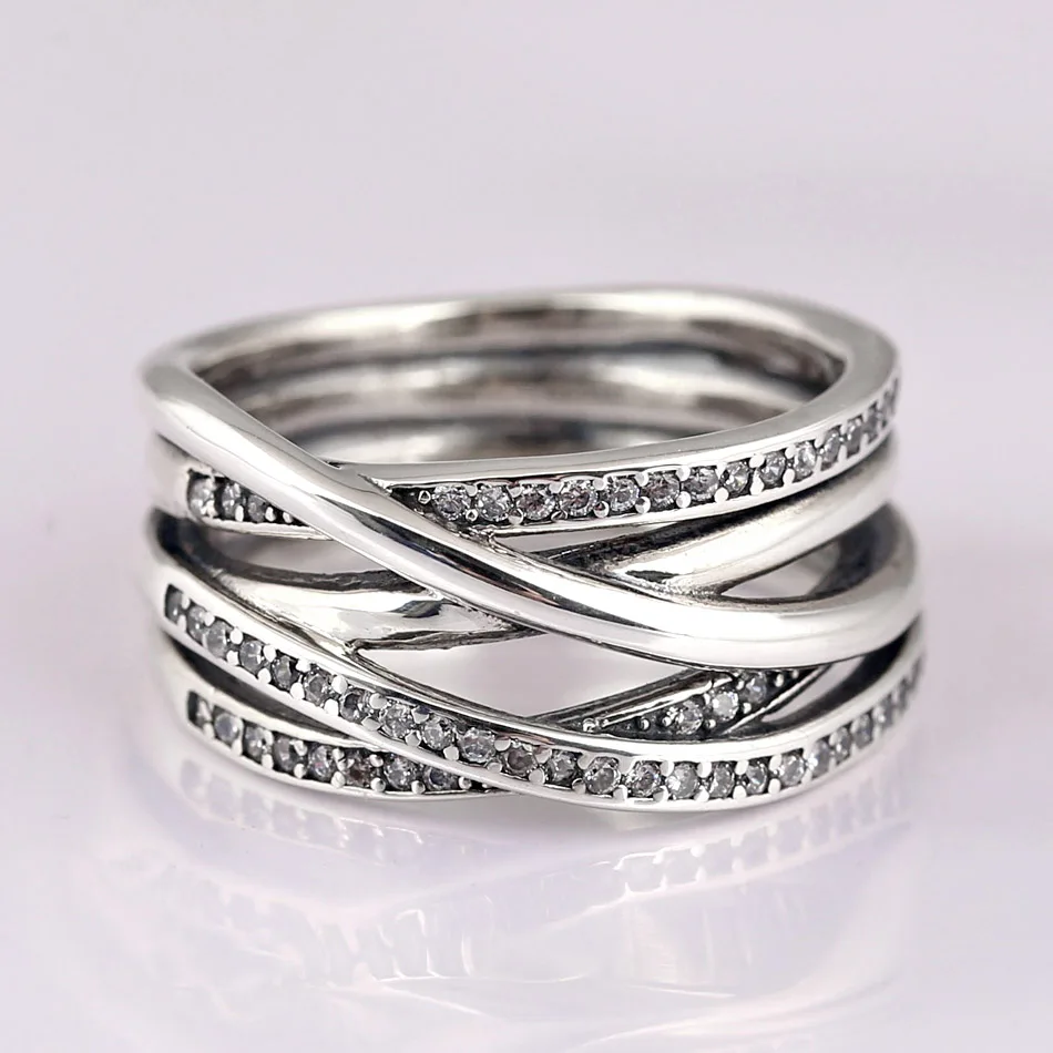 Authentic 925 Sterling Silver Ring Openwork Eternity Entwined Crystal Rings For Women Wedding Party Gift Fine Pandora Jewelry
Authentic 925 Sterling Silver Ring Openwork Eternity Entwined Crystal Rings For Women Wedding Party Gift Fine Pandora Jewelry