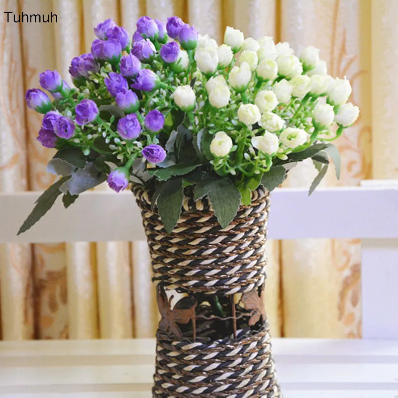 16cm Height Silk Artificial Small Rose Flowers Branch 36 Heads Fake flower Home Vase Bunch Decoration Wedding Bouquet 16pcs
16cm Height Silk Artificial Small Rose Flowers Branch 36 Heads Fake flower Home Vase Bunch Decoration Wedding Bouquet 16pcs