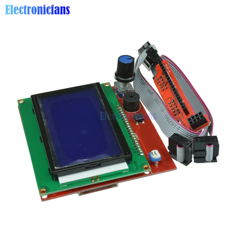 12864 LCD Graphic Smart Display Controller Panel Blue Screen Module with Adapter and Cable for arduino 3D Printer RAMPS 1.4 Hot
12864 LCD Graphic Smart Display Controller Panel Blue Screen Module with Adapter and Cable for arduino 3D Printer RAMPS 1.4 Hot