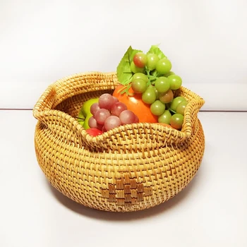 Vietnam rattan tea point box handmade fruit basket dried fruit plate snack basket home storage basket creative desktop storage b
Vietnam rattan tea point box handmade fruit basket dried fruit plate snack basket home storage basket creative desktop storage b