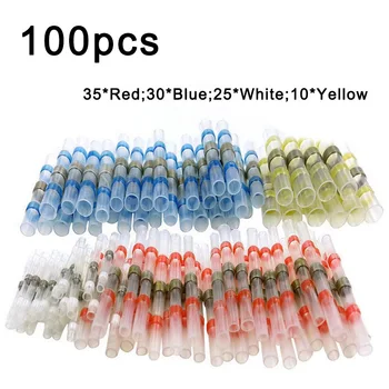 Newest 100 Pcs New Solder Sleeve Heat Shrink Butt Wire Splice Connector Waterproof 26-10 AWG --
Newest 100 Pcs New Solder Sleeve Heat Shrink Butt Wire Splice Connector Waterproof 26-10 AWG --