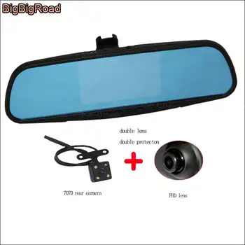 BigBigRoad For honda accord Dual Lens Car DVR video registrator Blue Screen Rear view mirror Dash Cam with Special Bracket
BigBigRoad For honda accord Dual Lens Car DVR video registrator Blue Screen Rear view mirror Dash Cam with Special Bracket