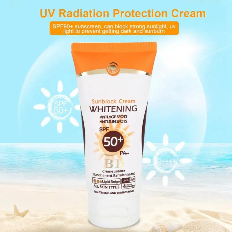 SPF50+ PA++ Sunscreen Cream Sun Whole Body UV Radiation Block Moist Whitening Sun Screen
SPF50+ PA++ Sunscreen Cream Sun Whole Body UV Radiation Block Moist Whitening Sun Screen