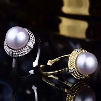 925 Silver Wedding Bridal Party Pearl Ring Finger Ring Settings Adjustable Ring Findings Jewelry Parts Fittings Accessories
925 Silver Wedding Bridal Party Pearl Ring Finger Ring Settings Adjustable Ring Findings Jewelry Parts Fittings Accessories