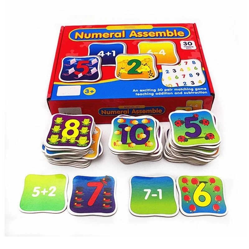 Digital word matching math plus subtraction English spelling word memory game children's puzzle early education educational toys
Digital word matching math plus subtraction English spelling word memory game children's puzzle early education educational toys
