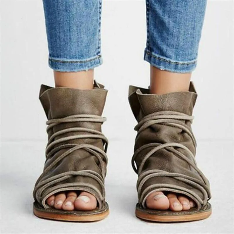 2019 Summer Women Vintage Lace up Sandals Women Roman Flat Shoes Woman open toe Gladiator sandals sapato feminino open toe heels
2019 Summer Women Vintage Lace up Sandals Women Roman Flat Shoes Woman open toe Gladiator sandals sapato feminino open toe heels