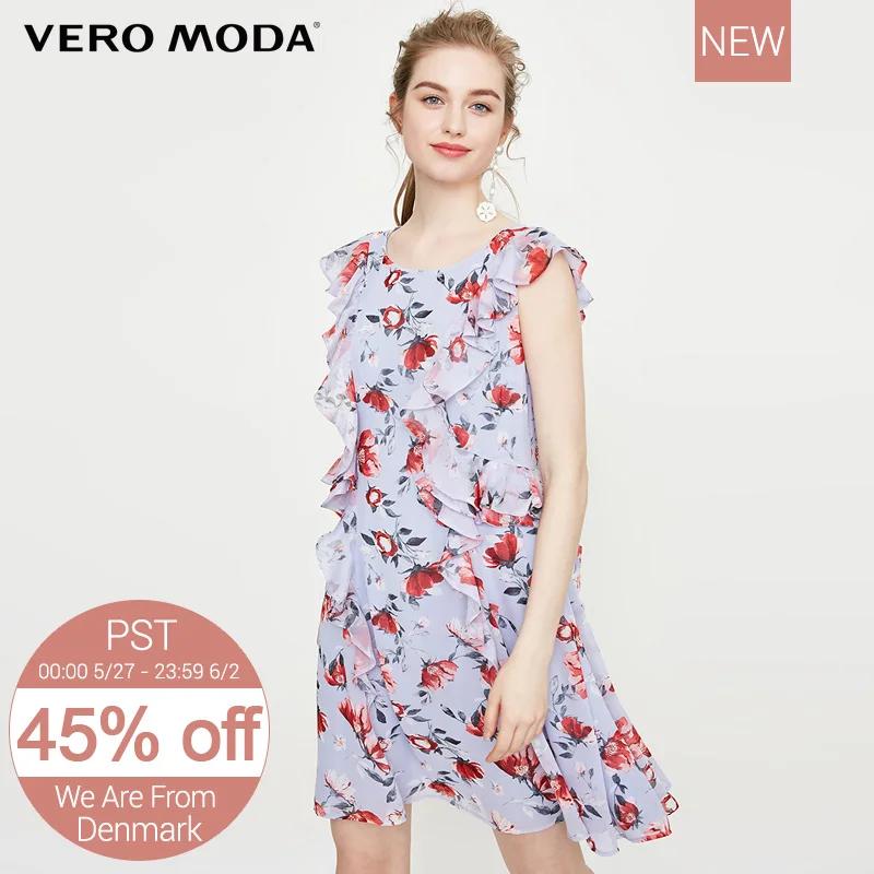 Vero Moda 2019 summer new female women dress sleeveless chiffon dress | 31827A555
Vero Moda 2019 summer new female women dress sleeveless chiffon dress | 31827A555