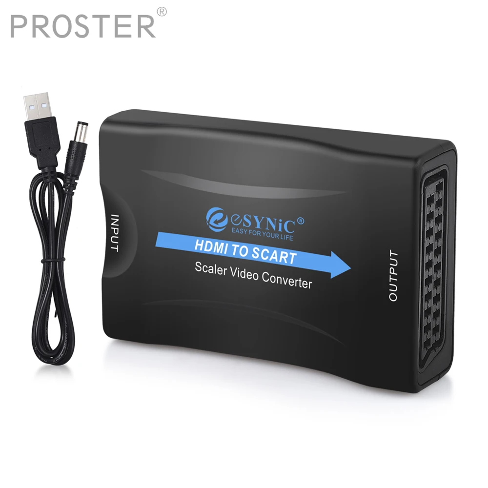 Адаптер Esynic для HDMI в SCART композитный адаптер видео HD стерео конвертер Видео Аудио