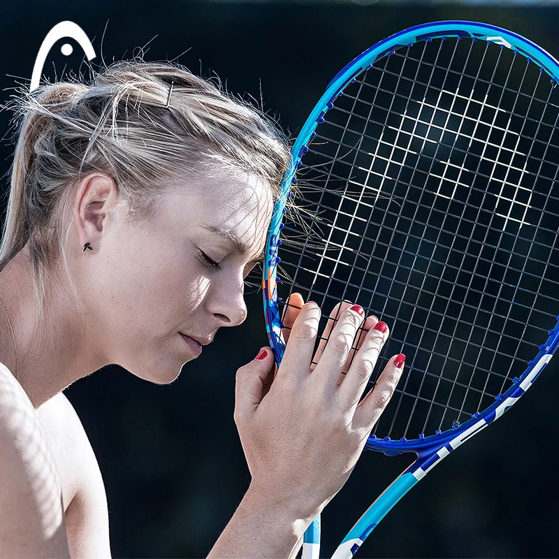 Original Head Female Tennis Racket Sharapova raquete de tennis Carbon aluminum Fiber Top Material string 8 colors L1 L2 | Спорт и
