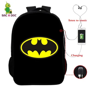 Batman Bruce Superhero Multifunction Backpack Women Men USB Charging Travel Bag School Bags for Teenagers Laptop Backpack
Batman Bruce Superhero Multifunction Backpack Women Men USB Charging Travel Bag School Bags for Teenagers Laptop Backpack
