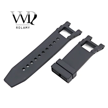 Rolamy 28mm Wholesale New Style Black Strap Waterproof Rubber Replacement Watch Band Belt Special Popular
Rolamy 28mm Wholesale New Style Black Strap Waterproof Rubber Replacement Watch Band Belt Special Popular