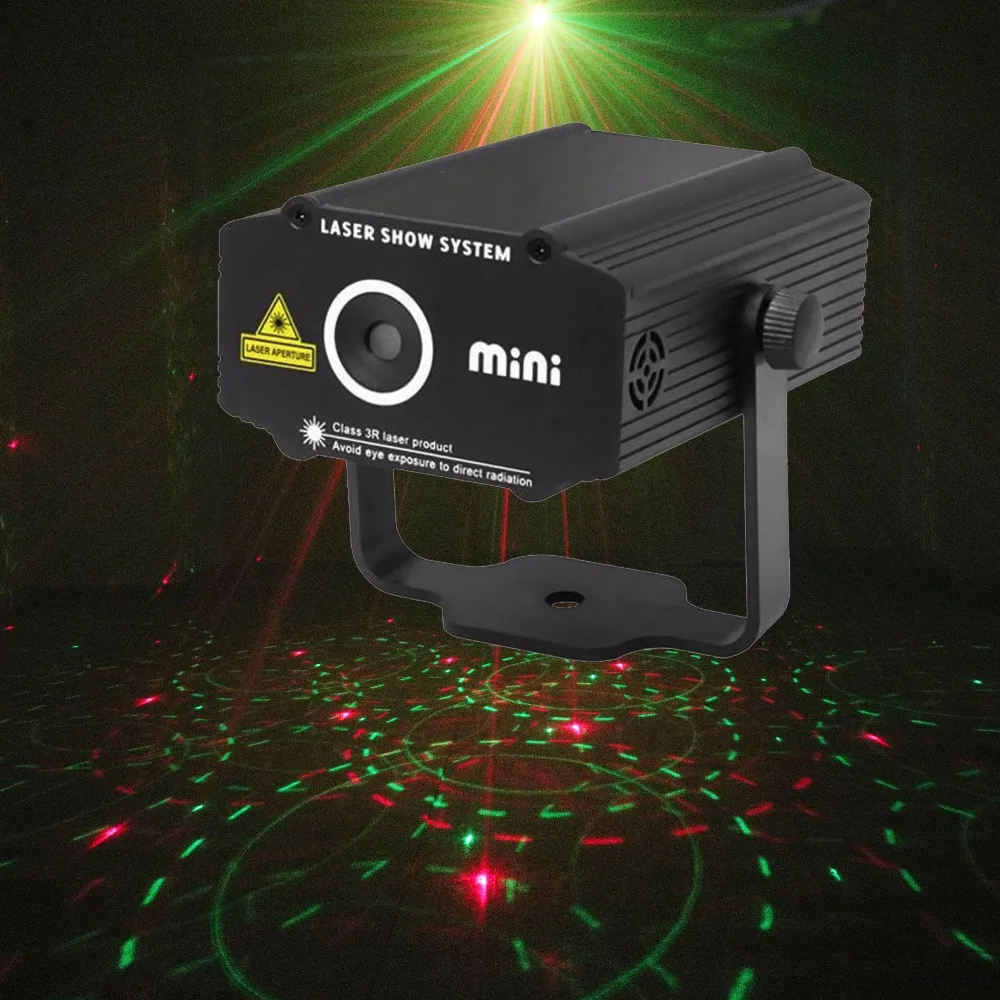 Фото ALIEN Mini Red Green Stage Laser Projector DJ Disco Club Party Music Xmas Holiday Rotating Effect Show Lighting | Лампы и освещение