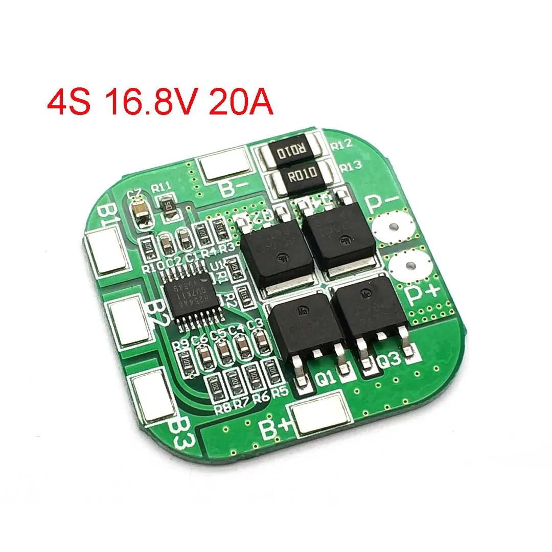 4S 14.8V / 16.8V 20A Peak Li-ion BMS PCM Battery Protection Board BMS PCM For Lithium LicoO2 Limn2O4 18650 LI Battery
4S 14.8V / 16.8V 20A Peak Li-ion BMS PCM Battery Protection Board BMS PCM For Lithium LicoO2 Limn2O4 18650 LI Battery
