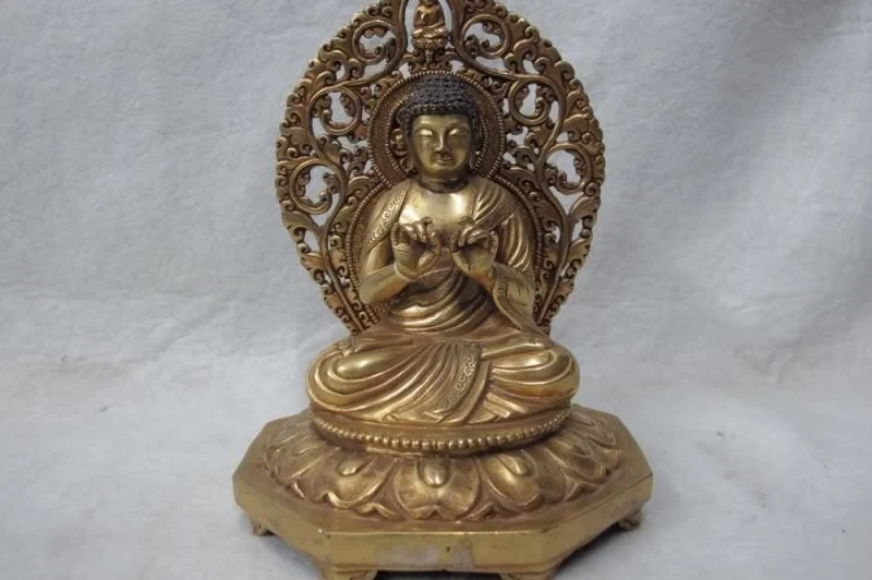 6 Tibet Buddhism purple Bronze Copper 24K Gold Gilt Sakyamuni Amitabha Buddha
6 Tibet Buddhism purple Bronze Copper 24K Gold Gilt Sakyamuni Amitabha Buddha