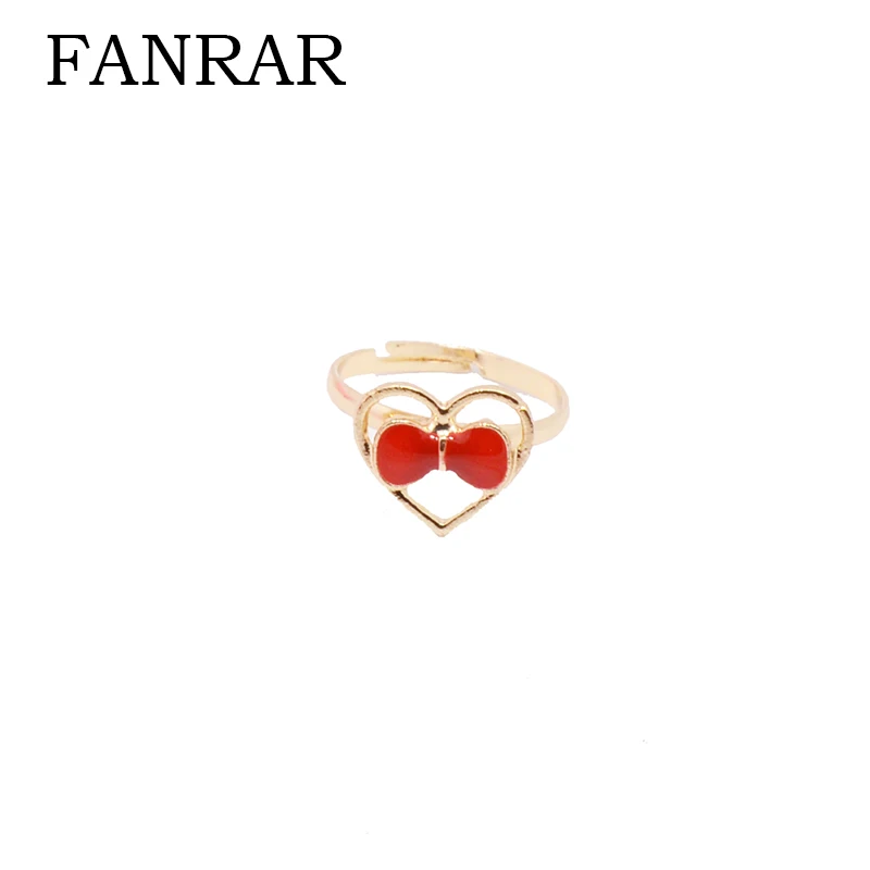 FANRAR New arrival Cute red Bow Gold color heart Rings kids Girl baby Rings Fashion Alloy Jewelry Party toy Gifts
FANRAR New arrival Cute red Bow Gold color heart Rings kids Girl baby Rings Fashion Alloy Jewelry Party toy Gifts