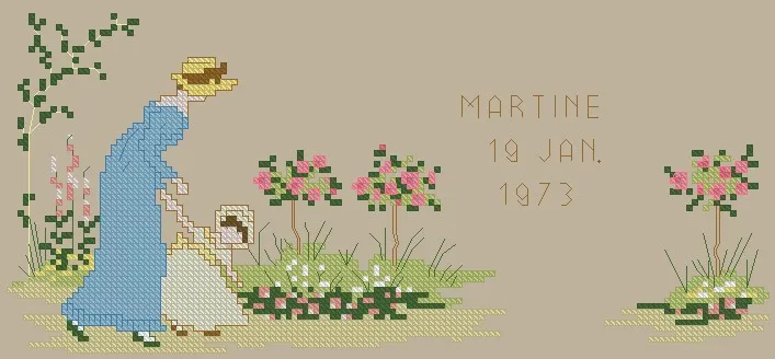cs-2818 Cross Stitch Kit Mother's Love Mother and Child Birth Record Birthday lan