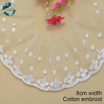 8cm width Cotton embroid lace sewing ribbon guipure lace fabric trim warp knitting DIY Garment Accessories african lace#3330
8cm width Cotton embroid lace sewing ribbon guipure lace fabric trim warp knitting DIY Garment Accessories african lace#3330