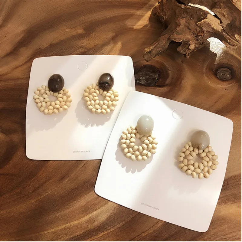 Japan Korean Earrings Vintage Rice Beads Wooden Woven Marble Texture Fashion Women Ear Rings 2019 Bohemian Ethnic Style Jewelry
Japan Korean Earrings Vintage Rice Beads Wooden Woven Marble Texture Fashion Women Ear Rings 2019 Bohemian Ethnic Style Jewelry
