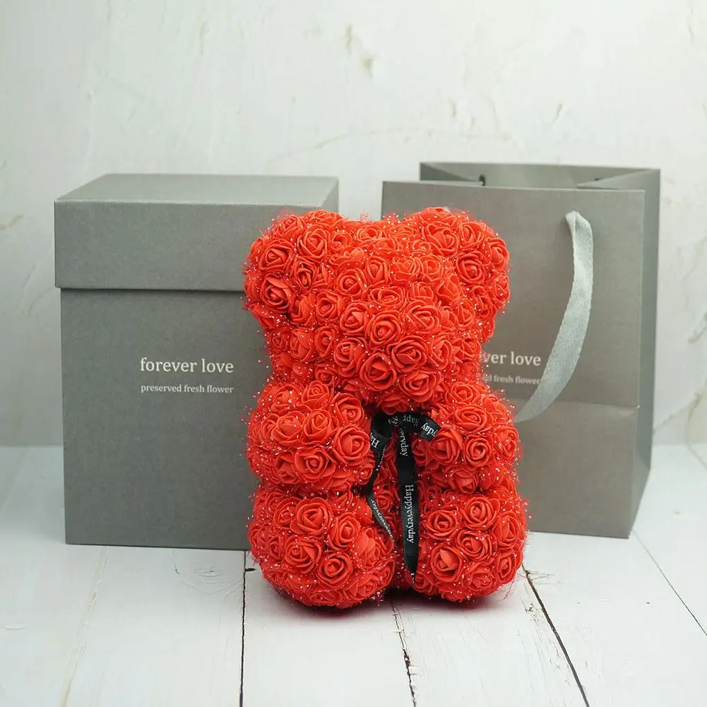 Bear Shaped Rose Doll PE Artificial Rose Handmade Romantic Toy Valentine's Day Favors Gift Forever Love Wedding Decor
Bear Shaped Rose Doll PE Artificial Rose Handmade Romantic Toy Valentine's Day Favors Gift Forever Love Wedding Decor