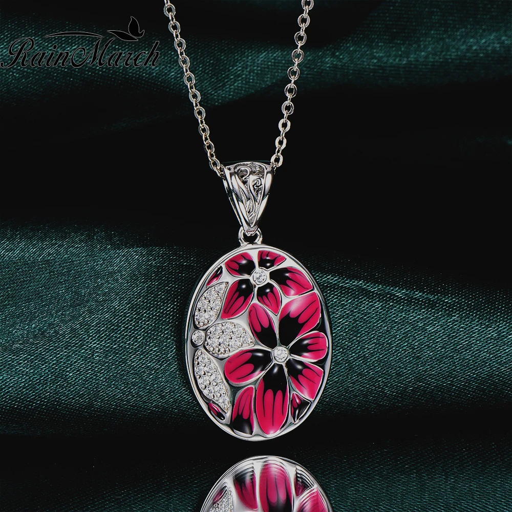 RainMarch Enamel Flower Pendant Silver For Chain Necklace 925 Sterling Silver Necklace Pendant CZ Stone Party enamel Jewelry
RainMarch Enamel Flower Pendant Silver For Chain Necklace 925 Sterling Silver Necklace Pendant CZ Stone Party enamel Jewelry
