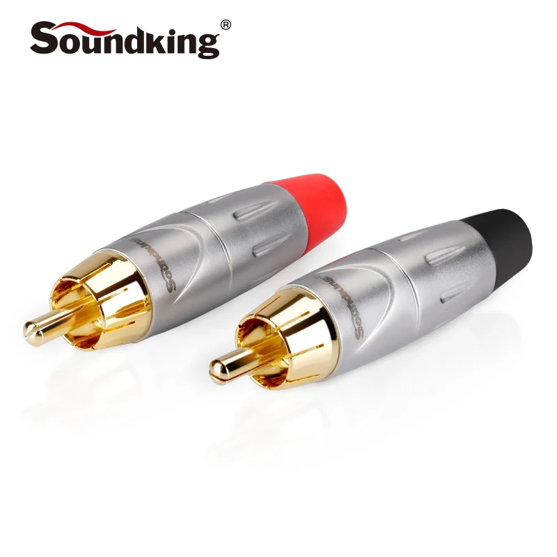 Soundking High Quality RCA Male Plug Zinc Alloy Shell Gold-Plating RCA Audio Video Adapter Connector Black & Red RCA Jack C31
Soundking High Quality RCA Male Plug Zinc Alloy Shell Gold-Plating RCA Audio Video Adapter Connector Black & Red RCA Jack C31