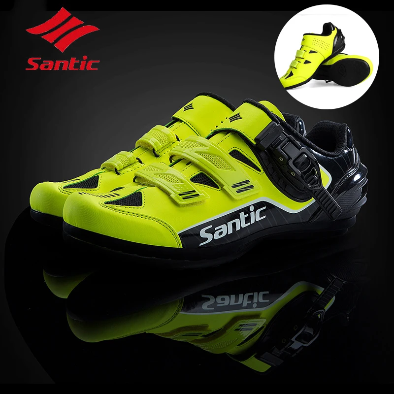 Фото Santic 3 цвета спортивная обувь для езды на велосипеде мужчин Pro Team дорожного