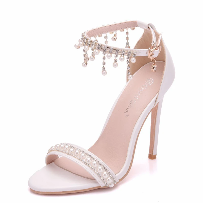 11cm Open Toe Women Shoes Fashion High Heels Sandals Women Pumps Beading Sandals White Ankle Strap Wedding Shoes XY-B0292
11cm Open Toe Women Shoes Fashion High Heels Sandals Women Pumps Beading Sandals White Ankle Strap Wedding Shoes XY-B0292