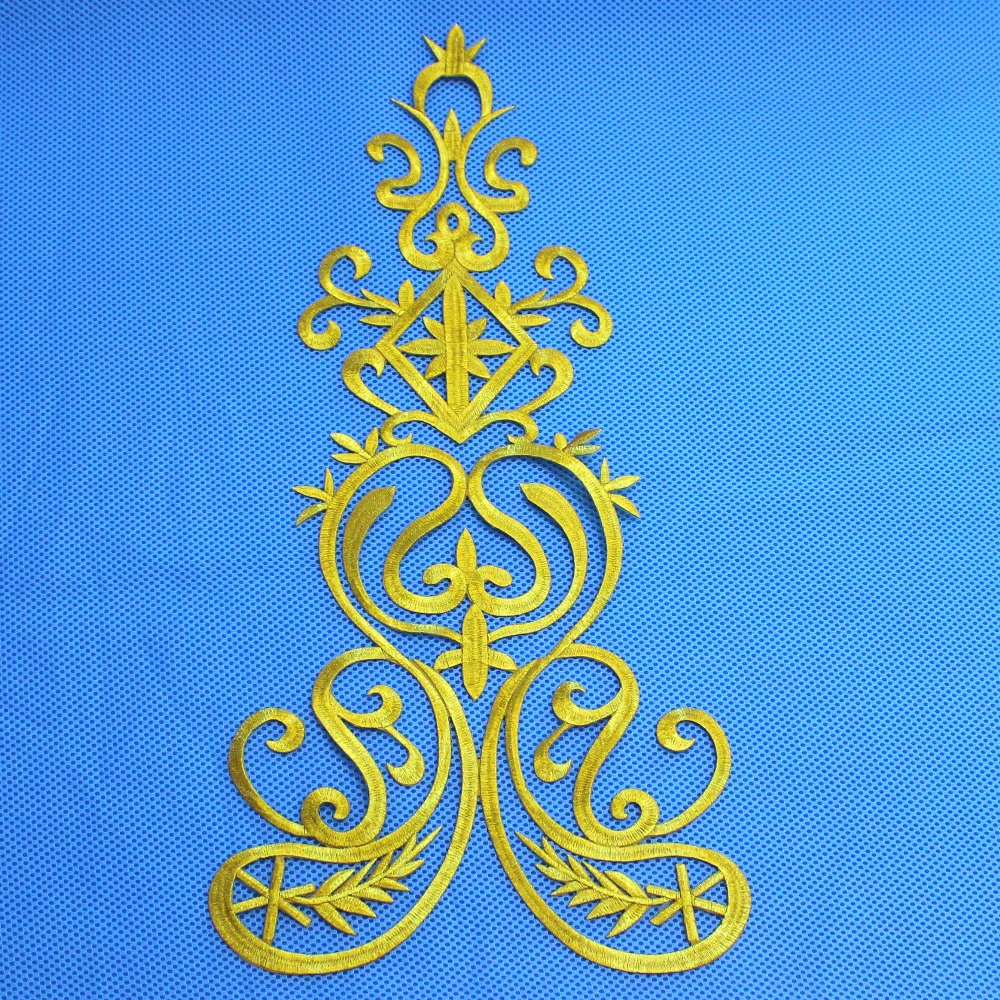YACKALASI Iron On Gold Appliques Flower Cosplay Costume Patches Embroidered Trims Gold And Silver 58cm*28cm
YACKALASI Iron On Gold Appliques Flower Cosplay Costume Patches Embroidered Trims Gold And Silver 58cm*28cm
