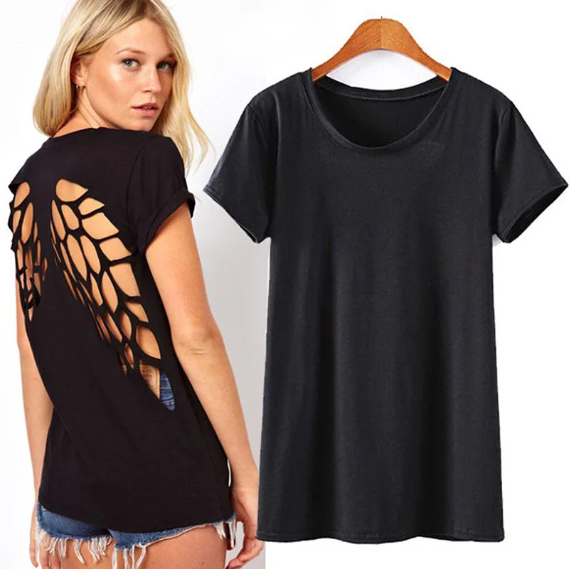 Sexy Woman Summer T-shirts Clothing Solid Short Sleeve Tee Shirts Femme Back Hole Tops Camisetas Mujer Teenagers
Sexy Woman Summer T-shirts Clothing Solid Short Sleeve Tee Shirts Femme Back Hole Tops Camisetas Mujer Teenagers
