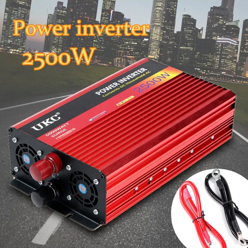Power Inverter 1800W DC 12 V to AC 220 Volt Max 2500 Watt Modified Sine Wave Converter Car Charge Converter Auto Transformer USB
Power Inverter 1800W DC 12 V to AC 220 Volt Max 2500 Watt Modified Sine Wave Converter Car Charge Converter Auto Transformer USB