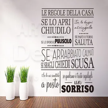 Art design cheap vinyl home decoration Italian rules words wall sticker removable house decor characters quote decals in rooms
Art design cheap vinyl home decoration Italian rules words wall sticker removable house decor characters quote decals in rooms