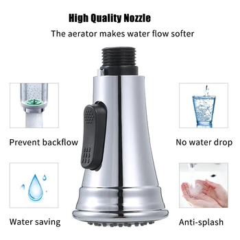 2-Functions Check Valve Kitchen Faucet Replacement Head Parts G1/2 Connections Pull Out Spray Head Nozzle Polised Chrome
2-Functions Check Valve Kitchen Faucet Replacement Head Parts G1/2 Connections Pull Out Spray Head Nozzle Polised Chrome