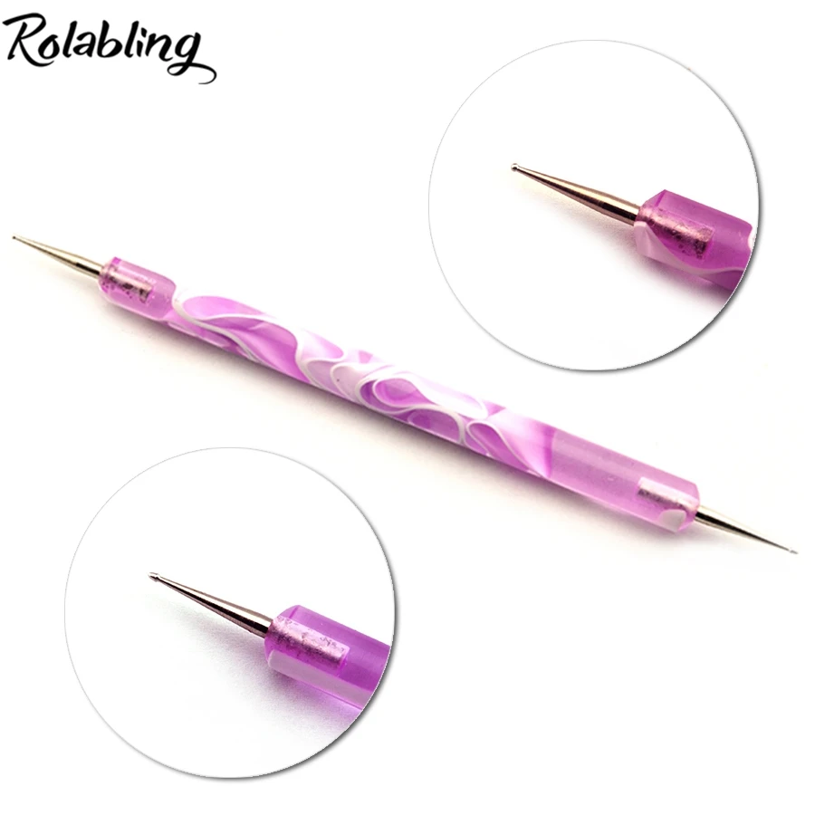 Rolabling Nail Art 1PC Spiral Dotting Pen 2-way Nail Art Dotting Tool with Acrylic Handle for Nail Rhinestone Nail Decoration
Rolabling Nail Art 1PC Spiral Dotting Pen 2-way Nail Art Dotting Tool with Acrylic Handle for Nail Rhinestone Nail Decoration
