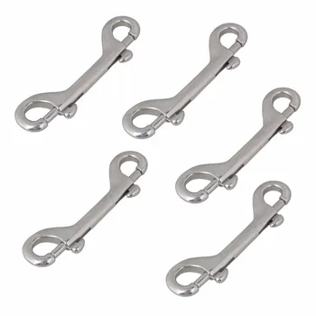 304 Stainless Steel Silver 115mm Trigger Hook Double End Rigging for Lifting Sling Pack of 5
304 Stainless Steel Silver 115mm Trigger Hook Double End Rigging for Lifting Sling Pack of 5