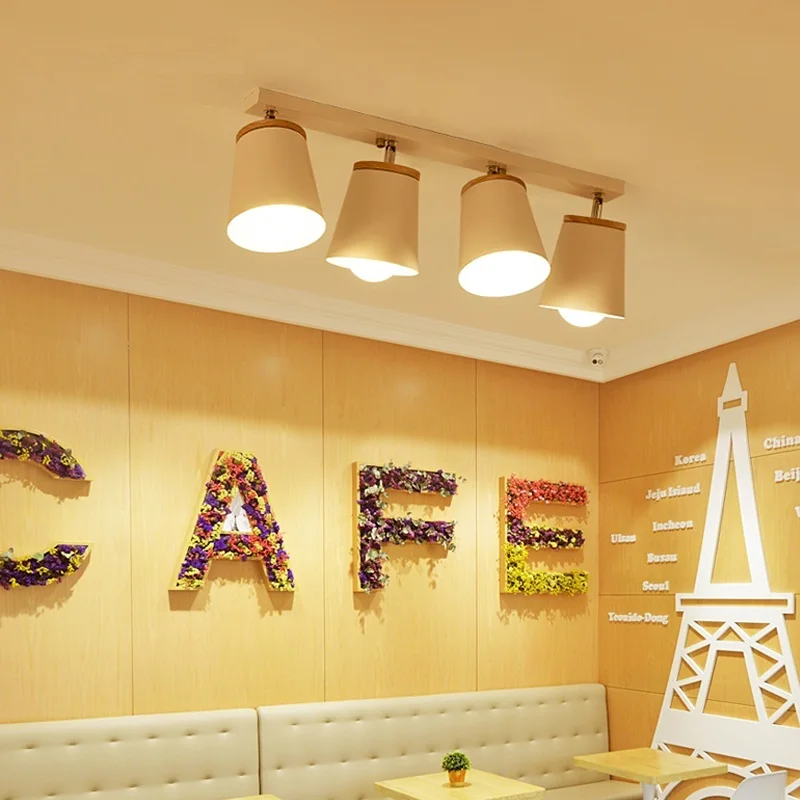 Modern White & Black 1/2/3/4heads chandeliers Corridor adjustable metal wood E27 indoor Lighting Store Lighting fixtures
Modern White & Black 1/2/3/4heads chandeliers Corridor adjustable metal wood E27 indoor Lighting Store Lighting fixtures