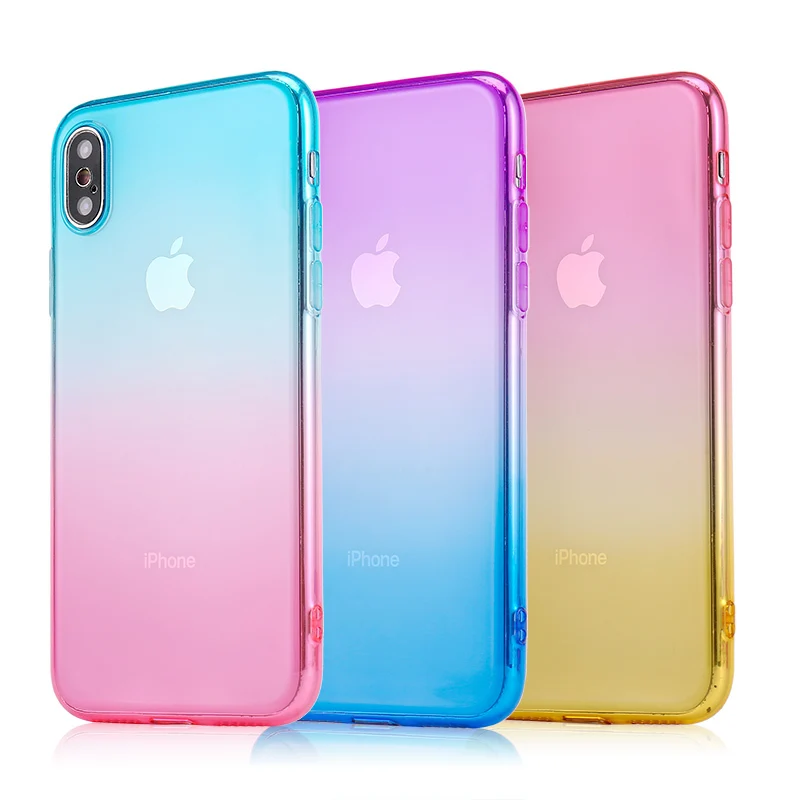 Luxury Brand For IPhone X Xr Xs Gradient Phone Case TPU Phone Back Cover For Apple Phone Simply Design For Iphone Xr Case Luxury Brand For IPhone X Xr Xs Gradient Phone Case TPU Phone Back Cover For Apple Phone Simply Design For Iphone Xr Case