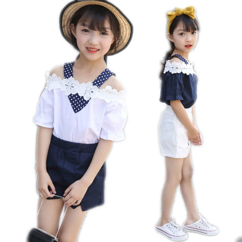 2018 Summer Children girl Lace Crochet Flowers Clothing Sets Teenage Girls Clothes Sets Kids 2pcs Girl Blouses + Pant Suit Q156
2018 Summer Children girl Lace Crochet Flowers Clothing Sets Teenage Girls Clothes Sets Kids 2pcs Girl Blouses + Pant Suit Q156