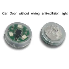 

2pcs Car LED Door Opened Flash Warning Signal Lights Three Color Green Blue Wireless Decorative Indicator Avoid Crash Lamp