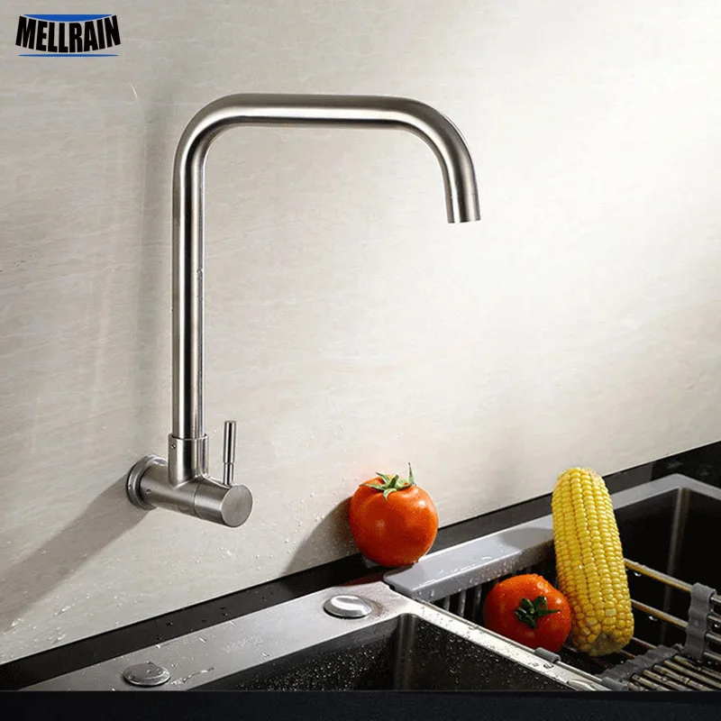 Wall Mounted Kitchen Single Cold Faucet Stainless Steel Brushed Sink Water Tap 360 Degree Rotatable Quality Tapware
Wall Mounted Kitchen Single Cold Faucet Stainless Steel Brushed Sink Water Tap 360 Degree Rotatable Quality Tapware