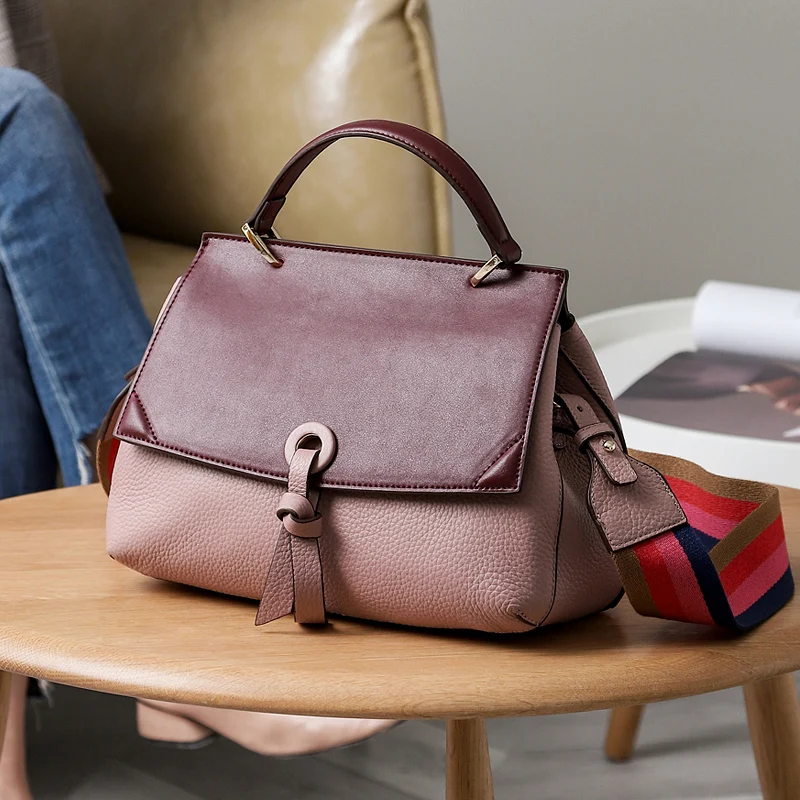 WOONAM Women Fashion Top Hide Genuine Calf Leather Contrast Color Top Handle Trapeze Handbag Shoulder Cross-body Bag WB751
WOONAM Women Fashion Top Hide Genuine Calf Leather Contrast Color Top Handle Trapeze Handbag Shoulder Cross-body Bag WB751