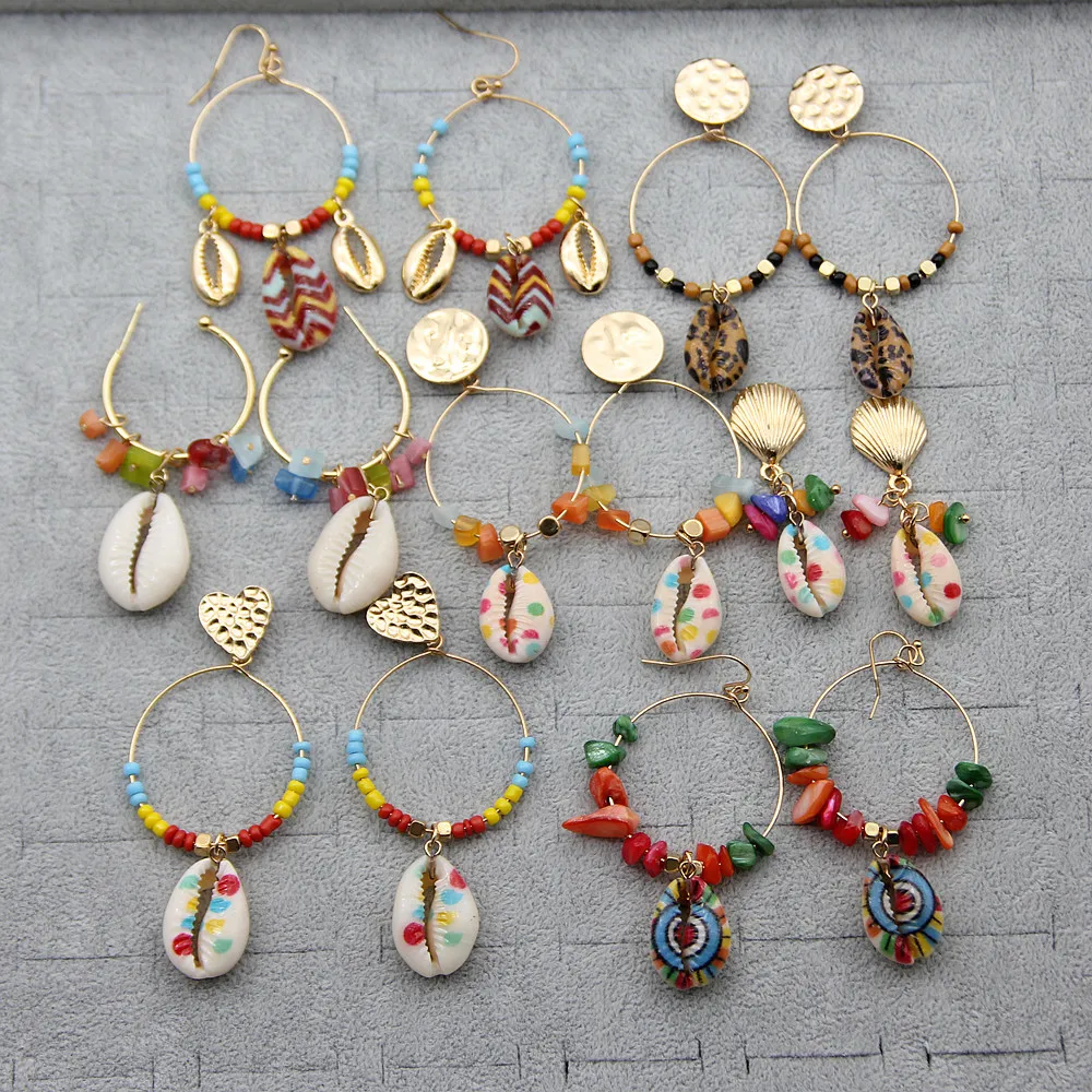 Bohemia Gold Color Shell Earring For Women Big Geometric beads Long Drop Earrings Brincos 2019 New Fashion Summer Beach Jewelry
Bohemia Gold Color Shell Earring For Women Big Geometric beads Long Drop Earrings Brincos 2019 New Fashion Summer Beach Jewelry