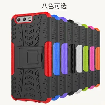 

50pcs/lot Hybrid Kickstand Rugged Rubber Armor Hard PC+TPU 2 In 1 Case Stand For Huawei Honor 6C P10 Plus P8 Lite Y5 2017