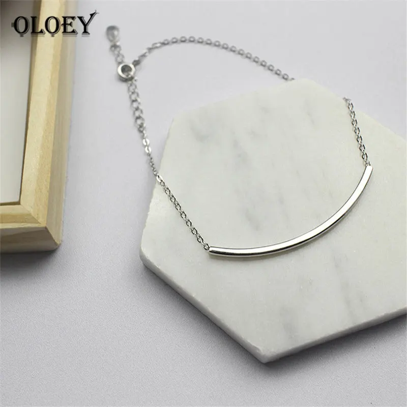 

OLOEY Korean Trendy Simple Ankles for Women Girls Sterling Silver 925 Foot Bracelets Fine Jewelry Gifts Drop Shipping YMA010