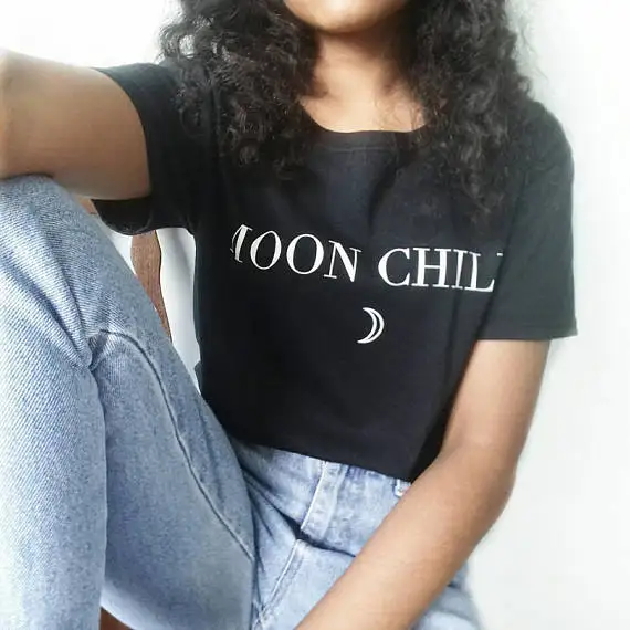 New Arrive Casual Short Sleeve Crewneck Moon Child T-Shirt Moon Harajuku Funny Tops Cotton Hipster Tumbrl Shirt Outfits Tees
New Arrive Casual Short Sleeve Crewneck Moon Child T-Shirt Moon Harajuku Funny Tops Cotton Hipster Tumbrl Shirt Outfits Tees