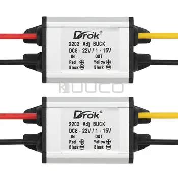 2pcs 5V DC Buck Converter Waterproof Voltage Regulator 8V-22V to 1V-15V 3A Adjustable Module Output Power Supply Transformer
2pcs 5V DC Buck Converter Waterproof Voltage Regulator 8V-22V to 1V-15V 3A Adjustable Module Output Power Supply Transformer