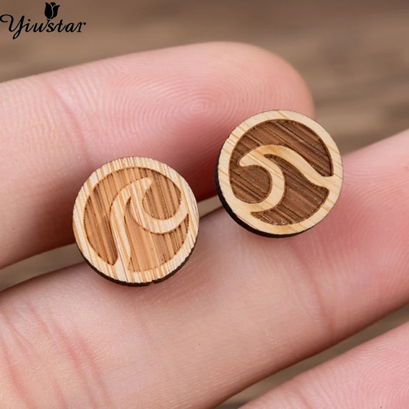 Yiustar Round Print Wave Earrings in Stud Earrings New Trendy Sea Wave Earings for Women Wooden Jewelry Ear Pendientes Brincos
Yiustar Round Print Wave Earrings in Stud Earrings New Trendy Sea Wave Earings for Women Wooden Jewelry Ear Pendientes Brincos